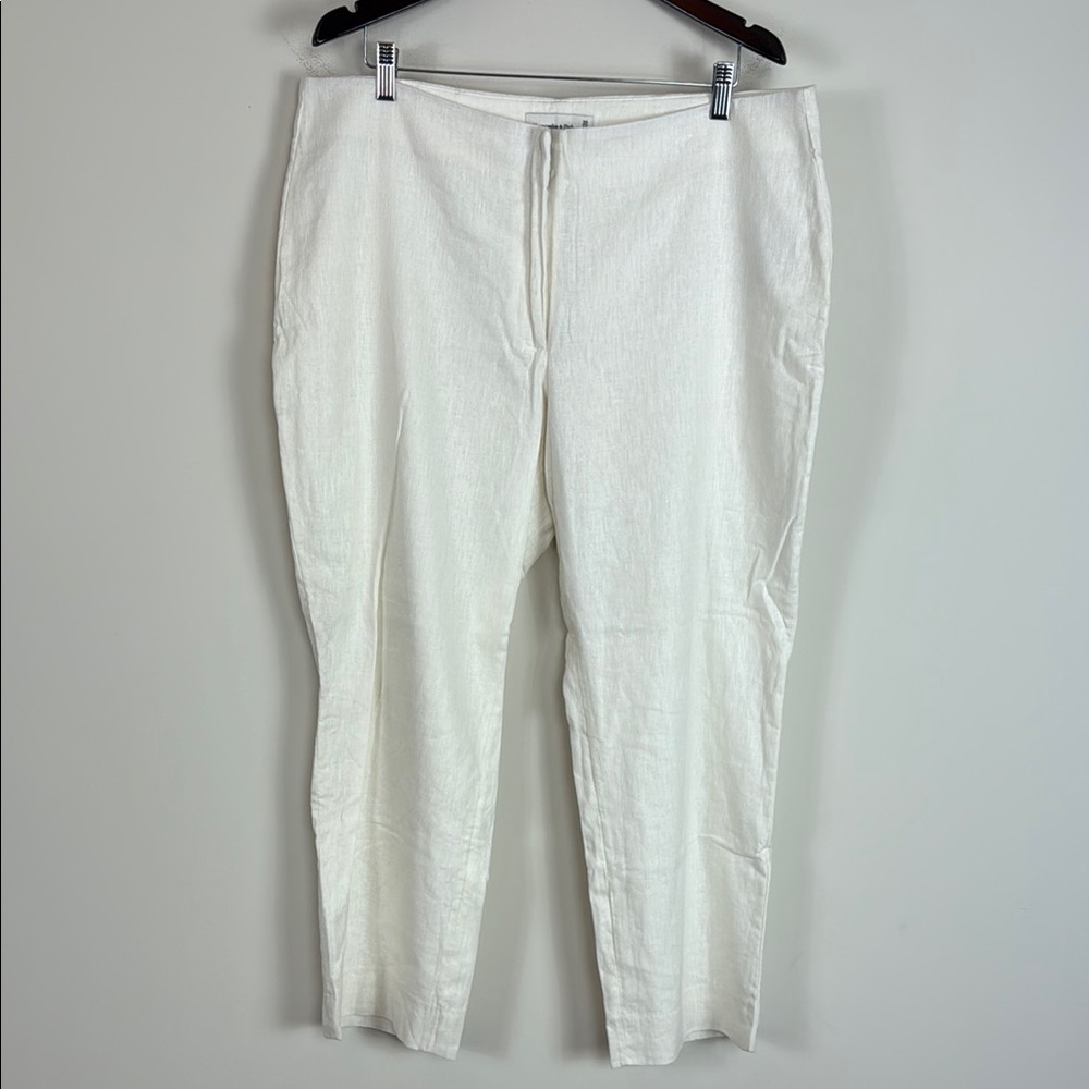 Abercrombie & Fitch Linen Chinos Pants‎ White Size 33
